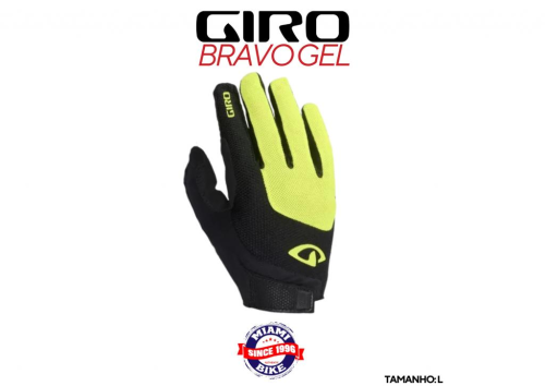 LUVA GIRO BRAVO GEL L YLW LONG FINGER - MASCULINO