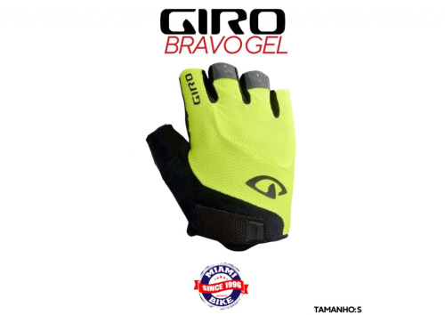 LUVA GIRO BRAVO GEL S YLW SHORT FINGER - MASCULINO